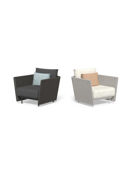 Coral outdoor living armchair