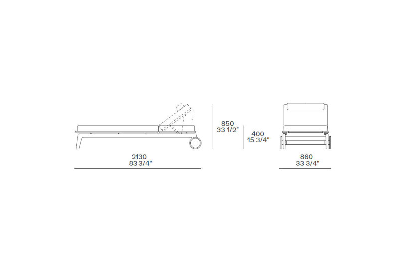 Lettino Outdoor Magnolia Poliform - 3