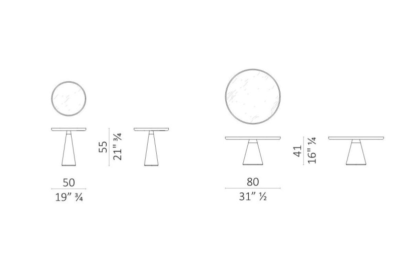 Duo Pedestal Low Table