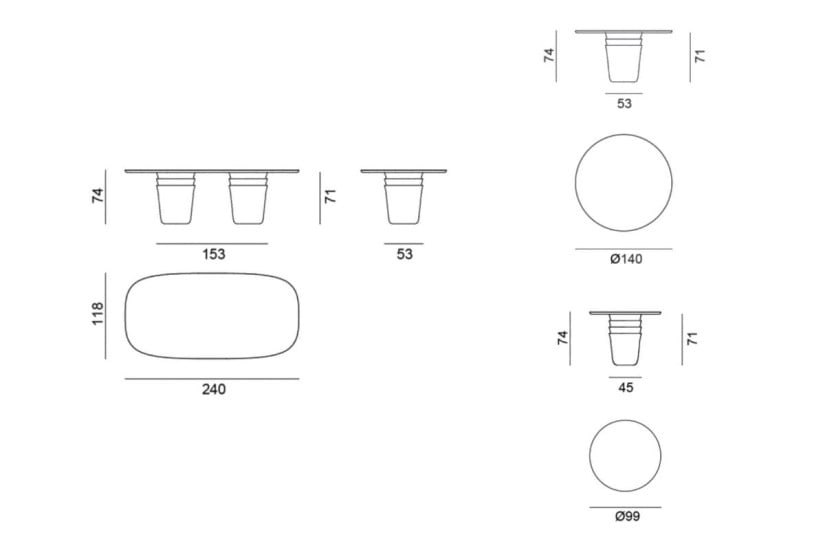 Kasane Outdoor Table