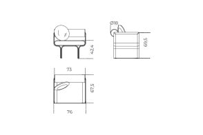 Poltrona Stami Lounge Gallotti & Radice - 1 2