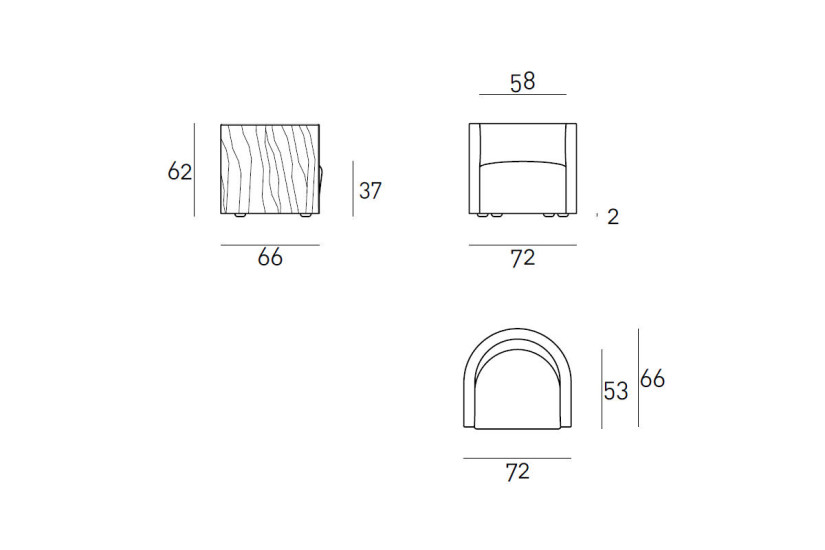 Poltrona Confident Wood Living Divani - 5