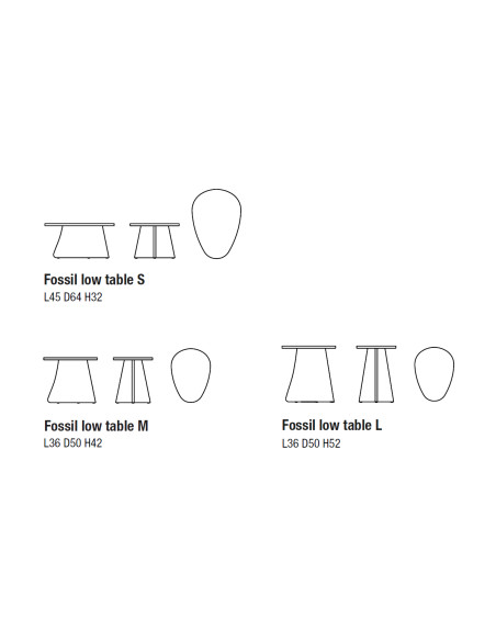 Tavolino Outdoor Fossil MDF Italia - 2