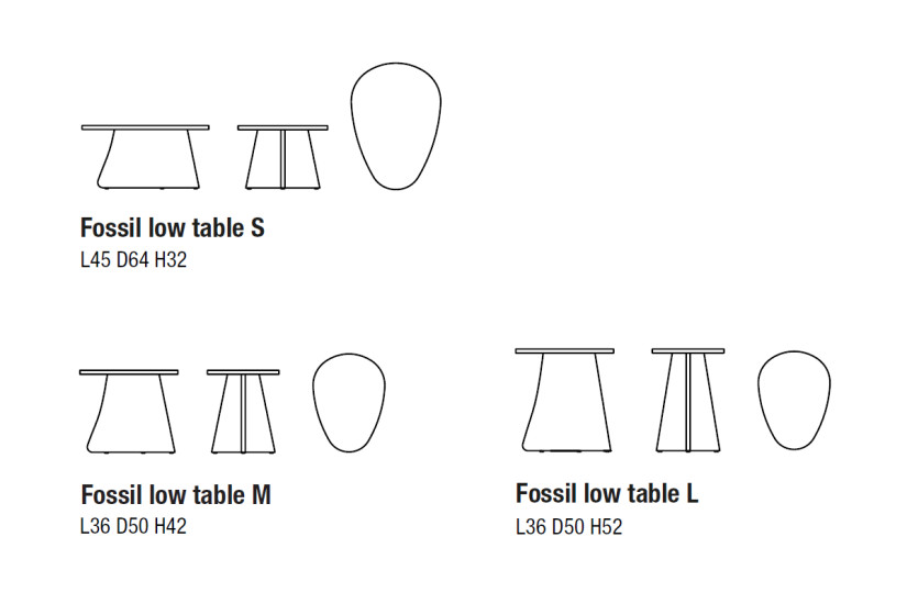Table Outdoor Fossil MDF Italia - 2