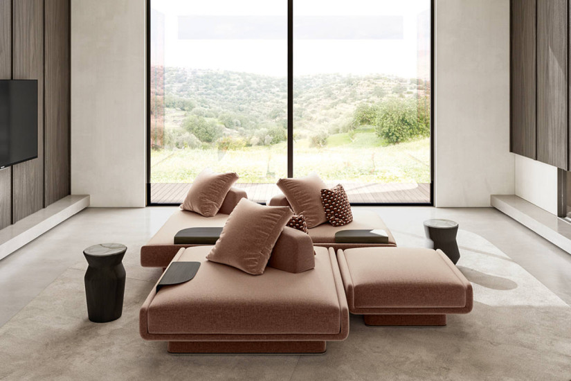 Divano Lilas Mosaïque Gallotti & Radice - 5