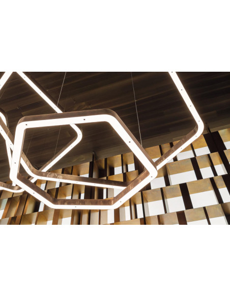 Light Ring Horizontal Polygonal Suspension Lamp