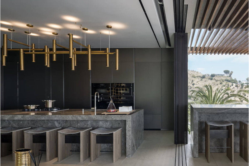 Suspension lamp Tubular Horizontal Henge - 4