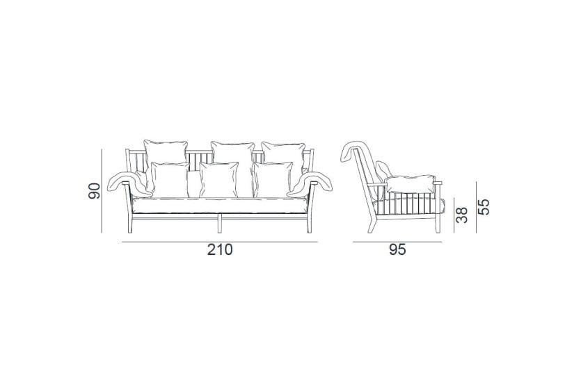 Canapé Outdoor InOut 703 Gervasoni - 4