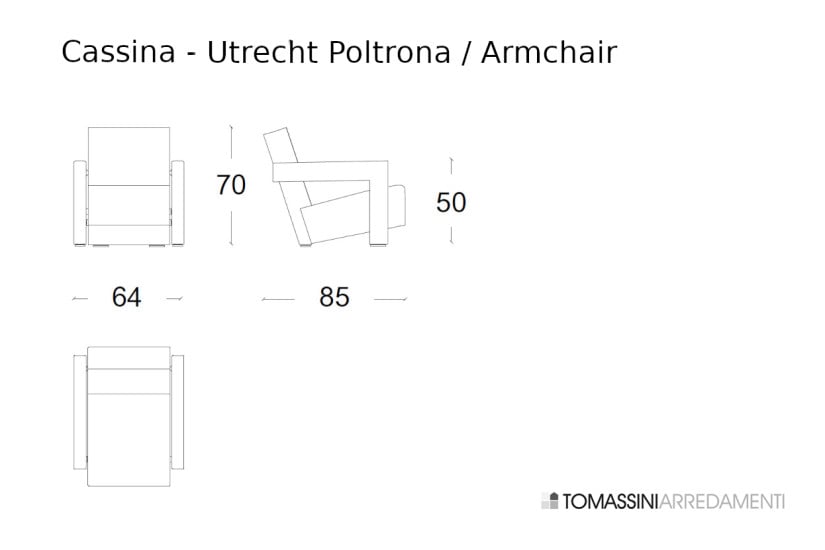 Poltrona Utrecht - versione blu (Offerta Expo) Cassina - 7