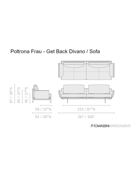 Get Back leather Sofa (Expo Offer) Poltrona Frau - 1