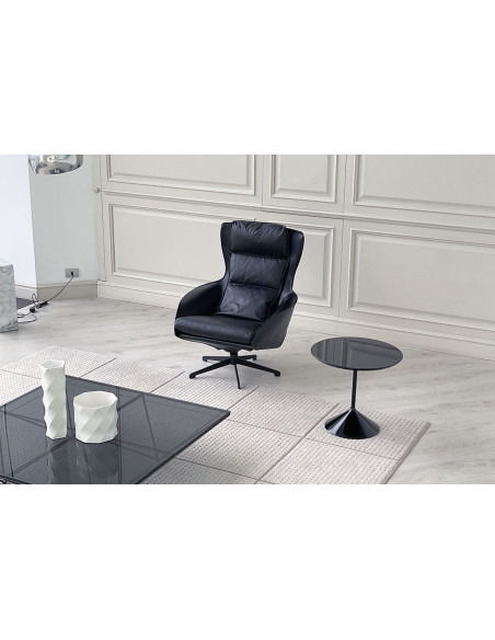 Cab Lounge Black Leather Armchair  (Expo Offer) Cassina - 5