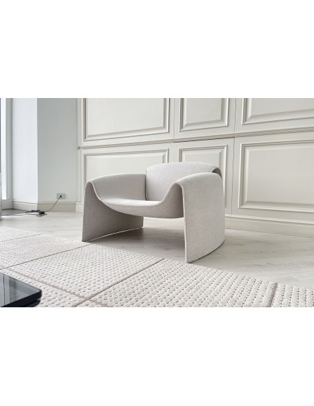 Fauteuil Le Club en tissu sable (Offre Expo) Poliform - 4