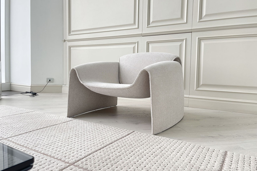 Poltrona Le Club in tessuto sabbia (Offerta Expo) Poliform - 4