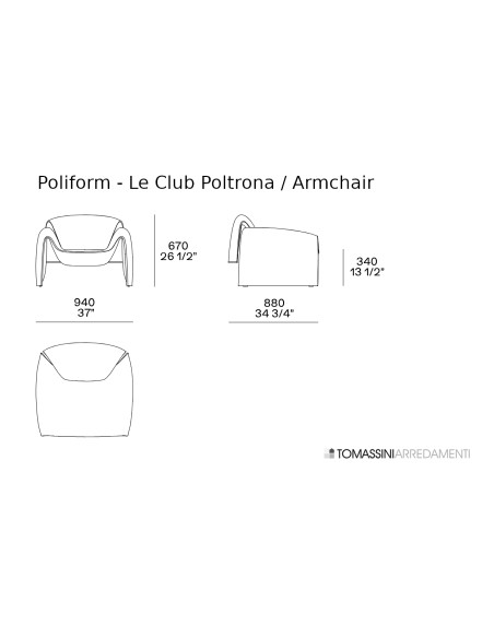 Fauteuil Le Club en tissu sable (Offre Expo) Poliform - 8