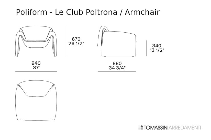 Poltrona Le Club in tessuto sabbia (Offerta Expo) Poliform - 8