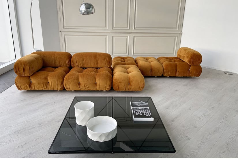 Divano Camaleonda in tessuto arancione (Offerta Expo) B&B Italia - 2