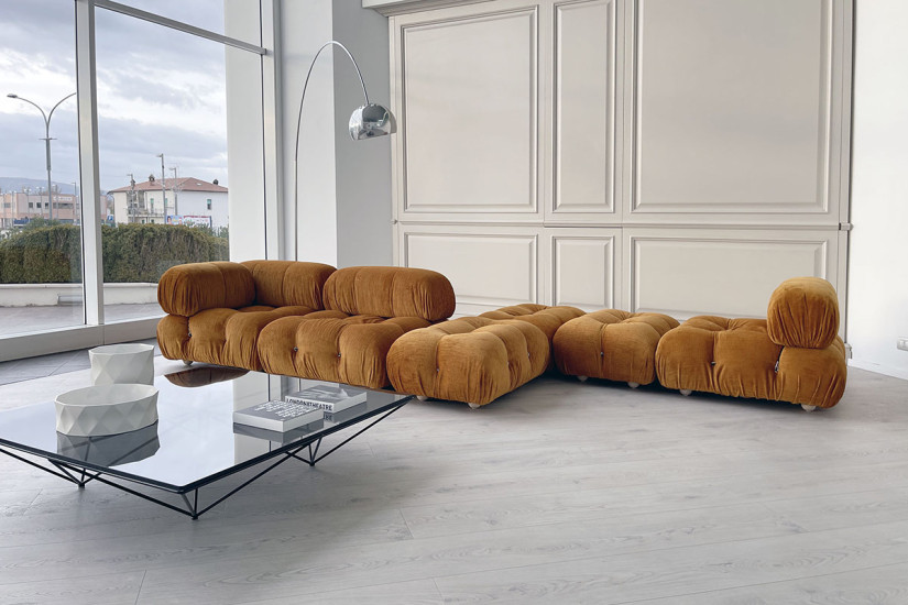 Divano Camaleonda in tessuto arancione (Offerta Expo) B&B Italia - 3