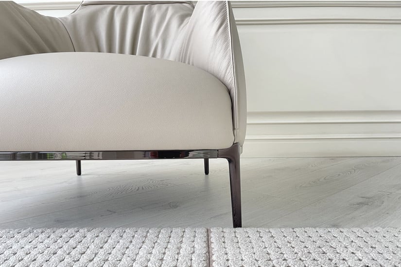 Poltrona Archibald in pelle cipria (Offerta Expo) Poltrona Frau - 4