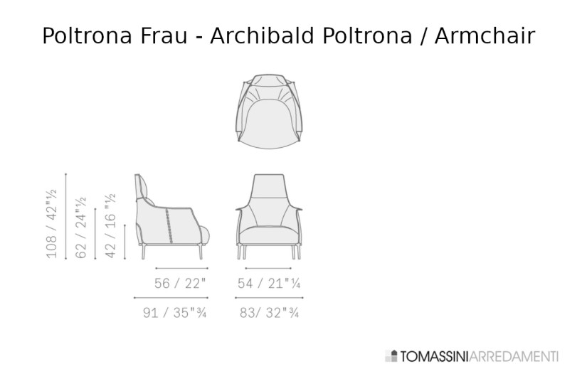 Fauteuil Archibald en cuir rose poudré (Offre Expo) Poltrona Frau - 9
