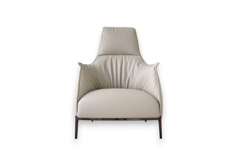 Archibald A Powder Leather Armchair (Expo Offer) Poltrona Frau - 7