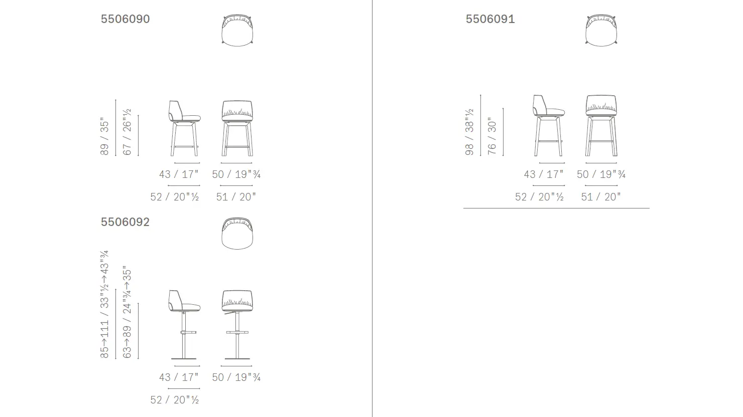 Archibald Stool dimensions