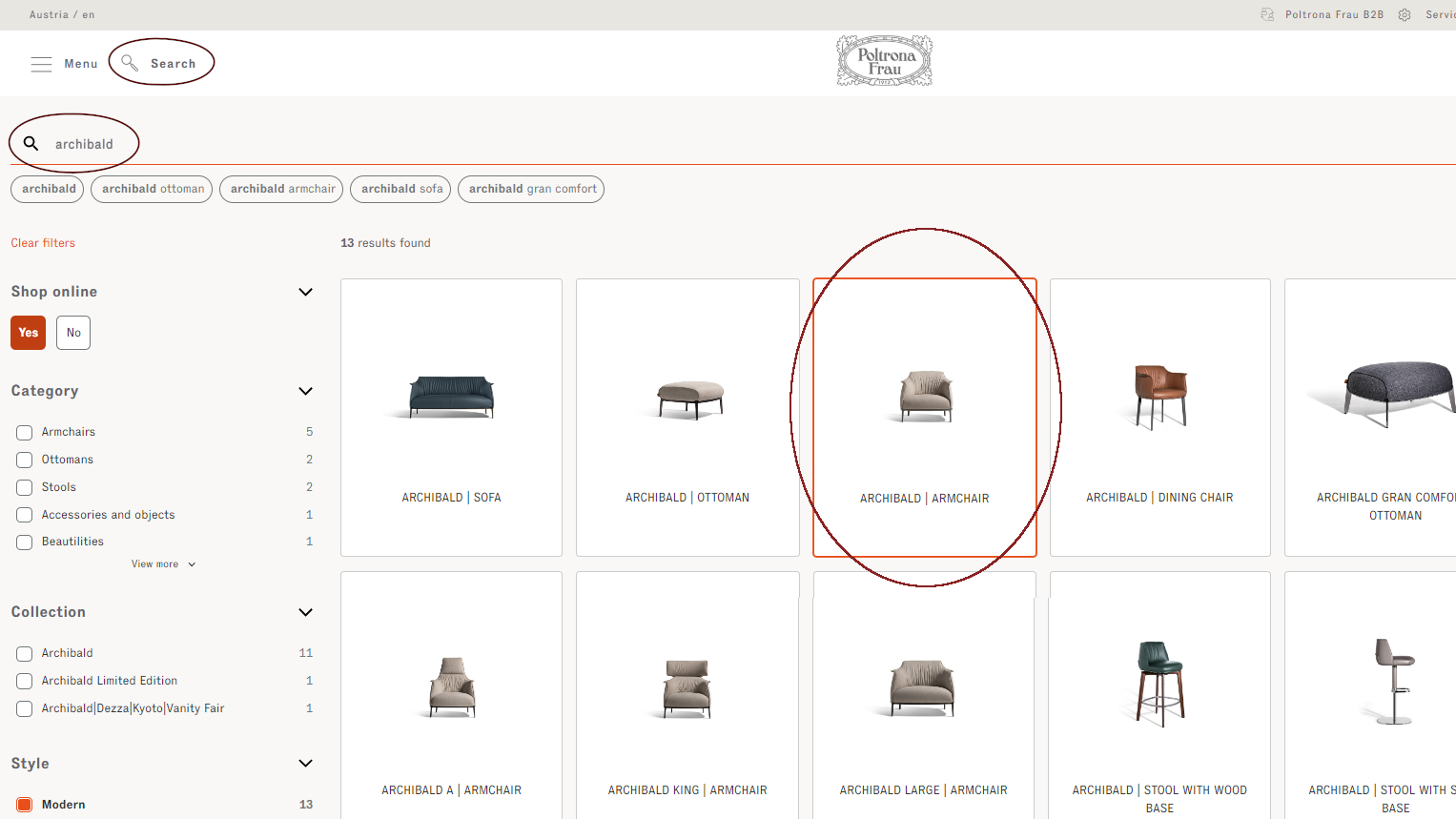 Poltrona Frau Configurator