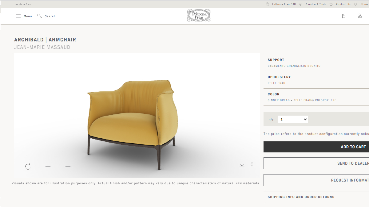 Poltrona Frau Configurator