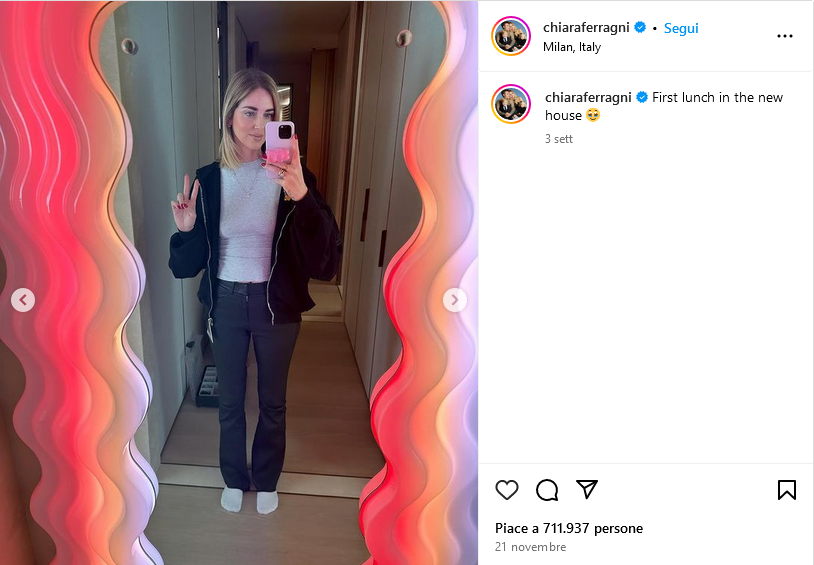 Chiara Ferragni Specchio Ultrafragola